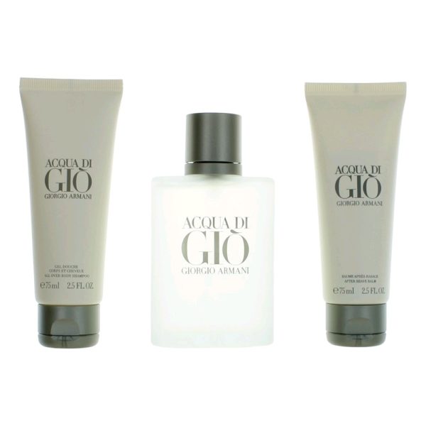 Acqua Di Gio by Giorgio Armani, 3 Piece Gift Set for Men