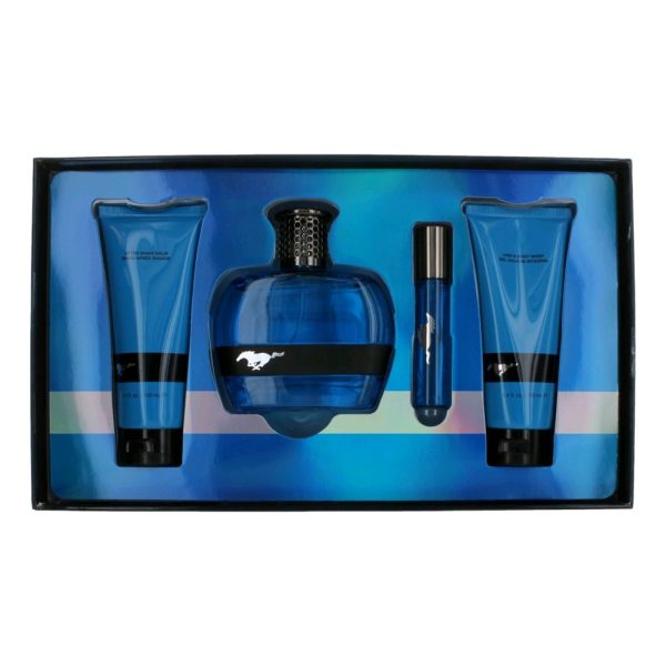 Mustang Blue by Mustang, 4 Piece Gift Set for Men