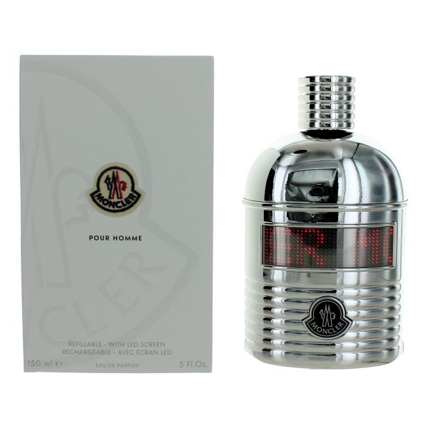 Moncler Pour Homme by Moncler, 5oz Refillable EDP Spray men with LED Screen