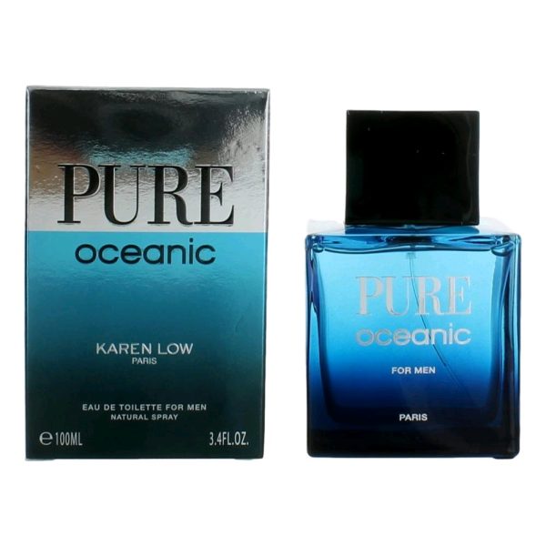 Pure Oceanic by Karen Low, 3.4 oz EDT Spray for Men