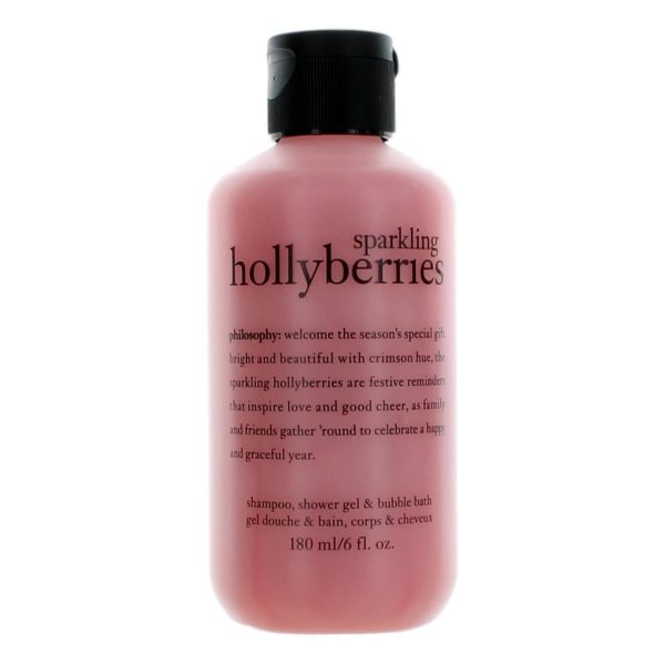 Sparkling Hollyberries, 6oz Shampoo, Shower Gel, & Bubble Bath for Unisex