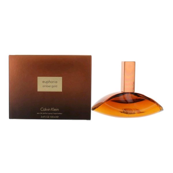 Euphoria Amber Gold by Calvin Klein, 3.4 oz EDP Spray for Women