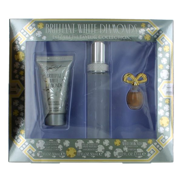 Brilliant White Diamonds by Elizabeth Taylor, 3 Piece Gift Set women