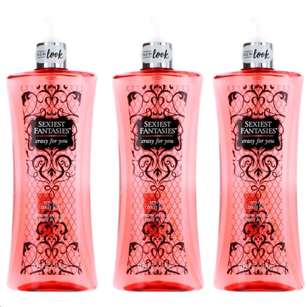 Sexiest Fantasies Crazy for You by Parfums De Coeur, 3 Pack 8oz Body Mist women