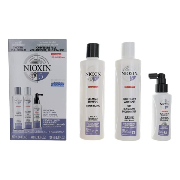 Nioxin 3D Care System Kit 5 - For Chemically Treated Hair Light Thinning Intense Moisture