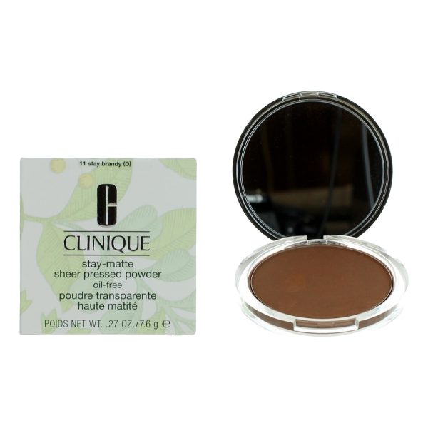 Clinique Stay-Matte by Clinique, .27 oz Sheer Pressed Powder- 11 Stay Brandy